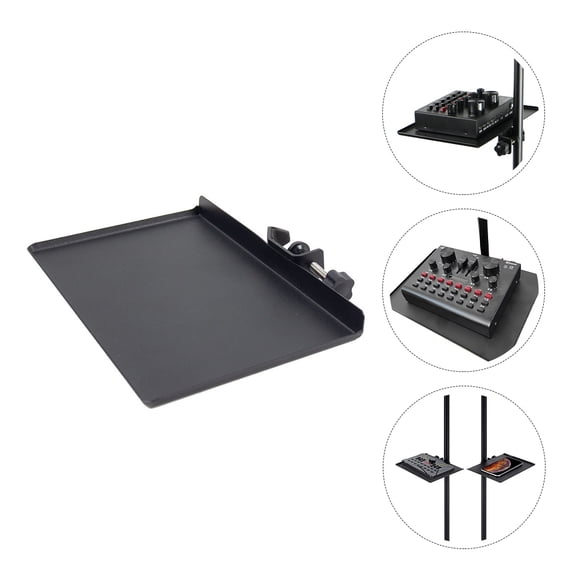 TABLZONE Compact Microphone Stand Tray with Strong Iron Construction for Sound Card and Accessories