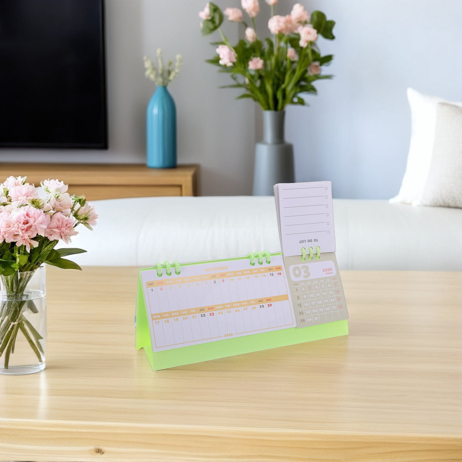 TABLZONE Compact Monthly Planner 2026 Light PP Office Desk Calendar ...