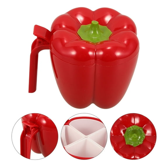 TABLZONE Compact Red Spice Box with Compartments for Organized Kitchen Countertop