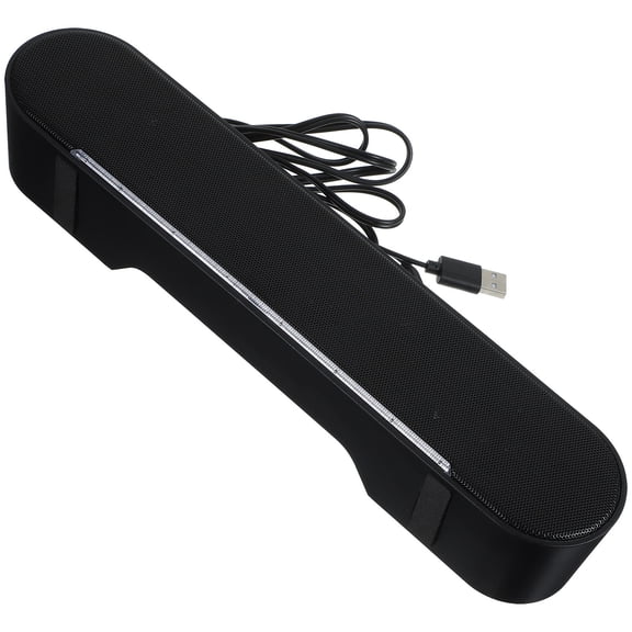 TABLZONE Compact Standing Soundbar System for Home Desktop and Tablet with LED Lights Black
