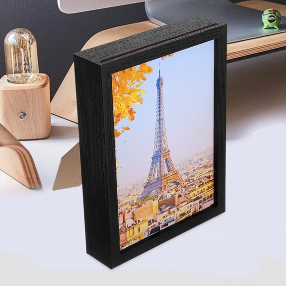 TABLZONE Compact Wooden Hidden Storage Box Picture Frame for Home Money Security