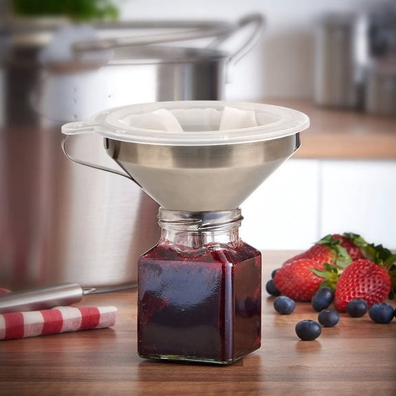 TABLZONE Cooking Oil Filter Funnel Sieve Strainer for Liquor Filtering Transparent 1Pack