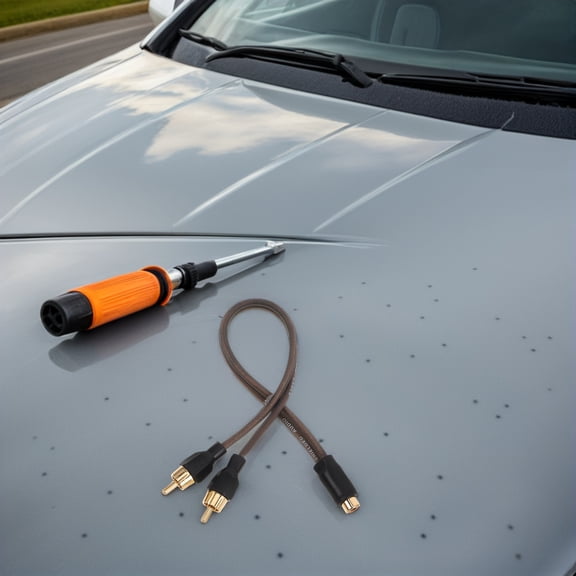 TABLZONE Copper Rca Car Audio Splitter, Multi-Color, Versatile Design for Enhanced Music Experience