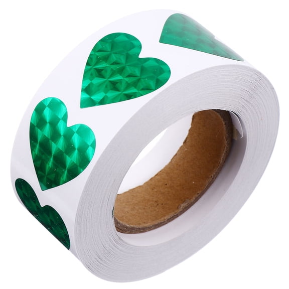 TABLZONE 1 Roll of Heart Labels Decorative Sealing Stickers
