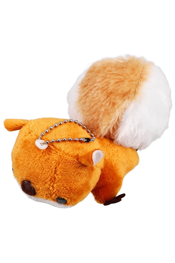 Soft Plush Squirrel Keychain Pendant Decorative Hanging Ornament for Bags