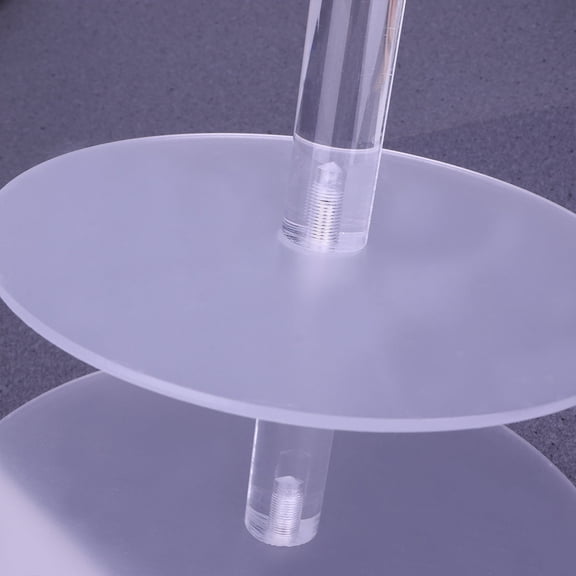 TABLZONE Round White Acrylic Cake Rack for Cupcake Decoration and Dessert Display