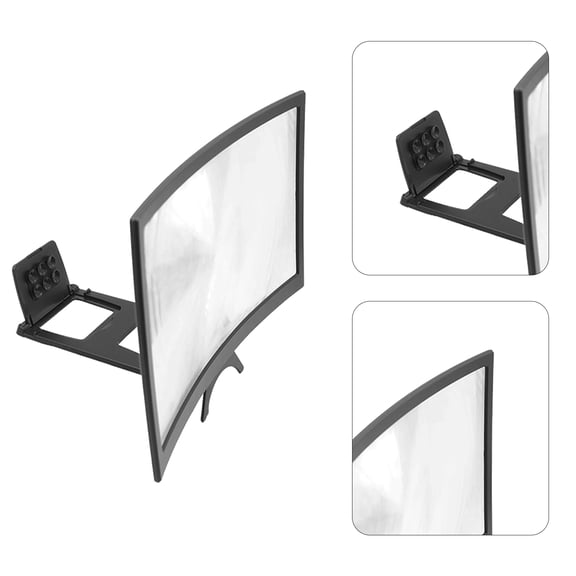 TABLZONE Curved Screen Magnifier For Cell Phone Stand Holder Design Black 1Pack