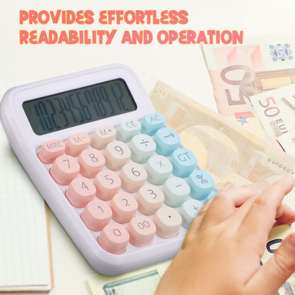 TABLZONE Portable Basic Calculator Multi Color with Large Display for Students