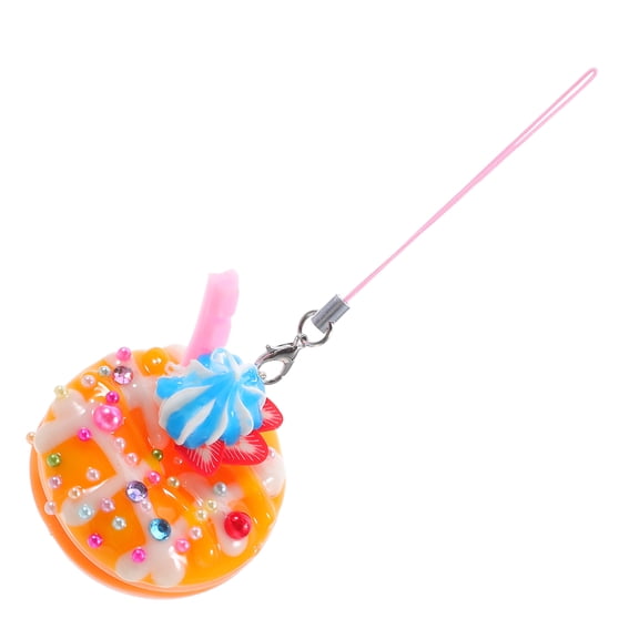 TABLZONE PVC Multi-Color Doughnut Phone Charm, Cute Accessory for Decor