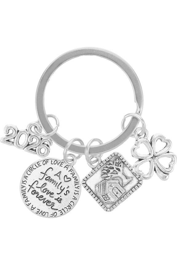 Cute Home Keychain House Shaped Pendant Keepsake for Women Friends Family Neighbors 1Pack
