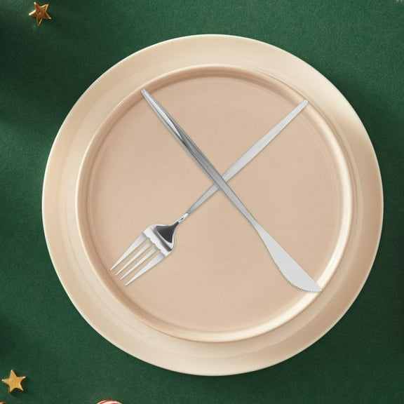 TABLZONE Vintage Silverware Set Stainless Steel Silver 1 Set