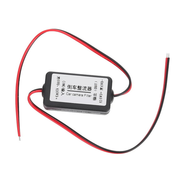 TABLZONE Vehicle Camera Filter Black Car 12V Dc Power Relay Capacitor for Rear View Stability