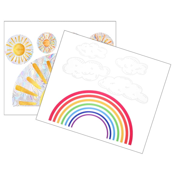 TABLZONE PVC Cloud Window Clings for Indoor Decoration, Natural Static Clings for Home, Office, Seasonal and Holiday Use