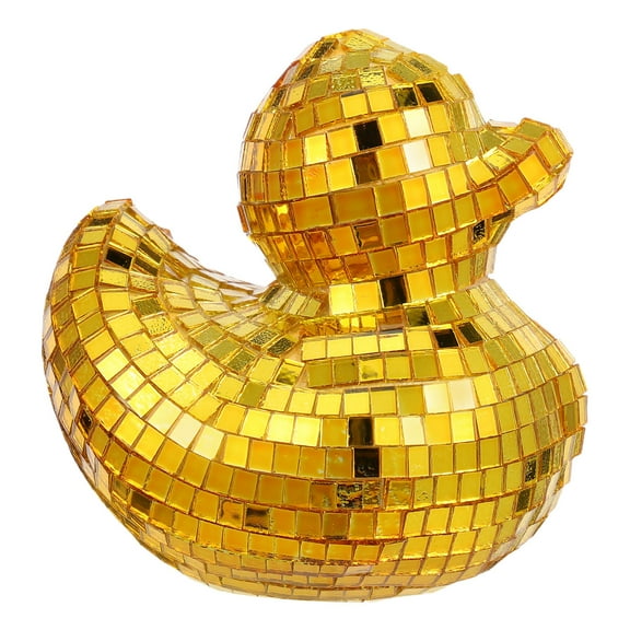 TABLZONE Golden Glass Figurine, Disco Inspired Decorative Sculpture for Home Decor and