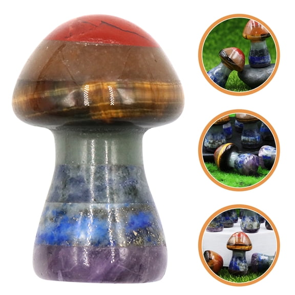 TABLZONE Rustic Mushroom Shaped Natural Stone Decor for Gardens and Flowerpots