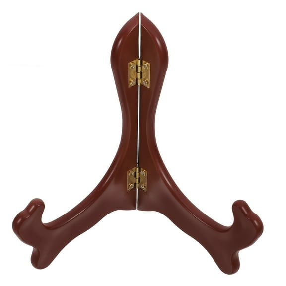 TABLZONE Sturdy Brown Plastic Plate Easel for Display with Adjustable Bracket