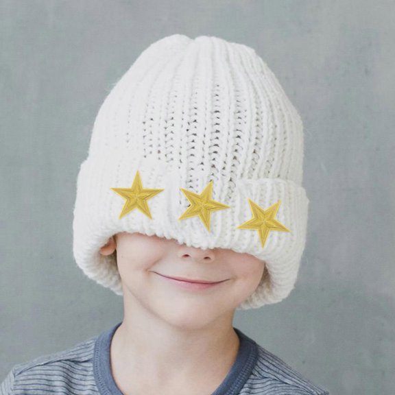 TABLZONE Decorative Polyester Patches, Creative Star Patterns for DIY Projects, 32Pcs