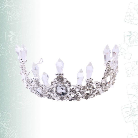 TABLZONE Delicate Icicle Shape Bride Crown Headwear for Cake Decoration and Hair Accessory