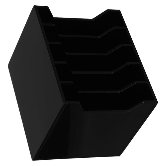 TABLZONE Black Acrylic Phone Organizer for Desk, Desktop Management Solution with Multiple Slots for Office and Home Use