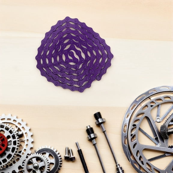 TABLZONE Detachable Purple Single Speed Bike Chain Steel Cycling Chain for Outdoor Use