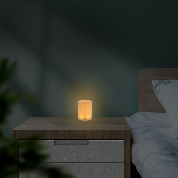 TABLZONE Dimmable Night Light Wooden Table Lamp Khaki Touch Control 1Pcs