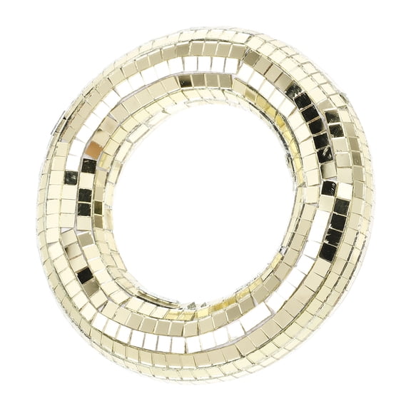 TABLZONE Golden Glass Disco Ball Ornament Elegant Hanging Mirror Decor for Christmas and Party