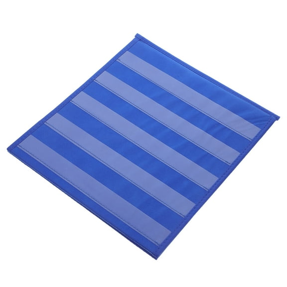 TABLZONE Double Sided Blue Pocket Chart for Classroom with Triangular Stand and Versatile Storage