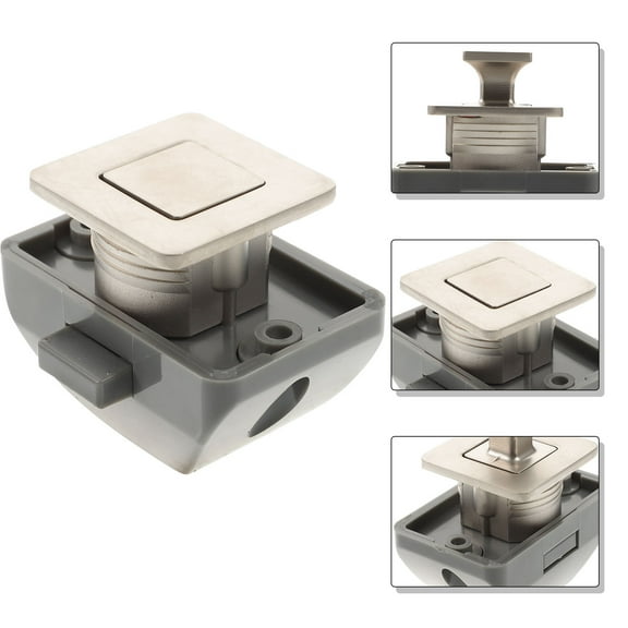 TABLZONE Stainless Steel Cupboard Latch Lock with Keyless Push Button for Home Use