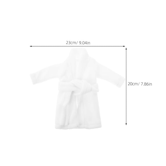 TABLZONE Doll Accessories White Bathrobe Cloth Wardrobe Set for Christmas Holiday Decoration