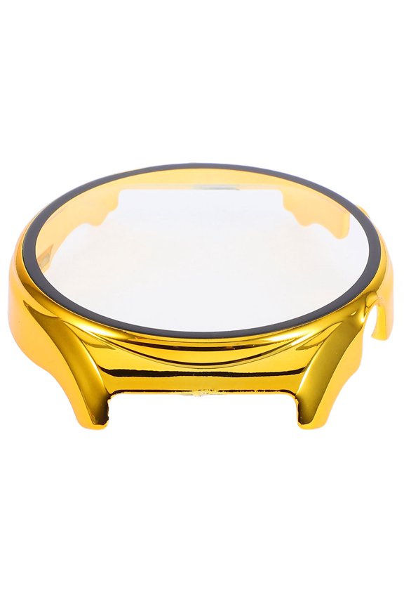 Stylish Golden Watch Shell with Tempered Glass for Comprehensive Protection