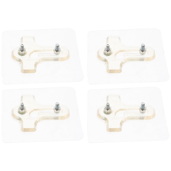 TABLZONE Clear Adhesive Wall Hooks 4-Pack No-Drill Damage-Free Plastic Hooks for Home Organization and Storage