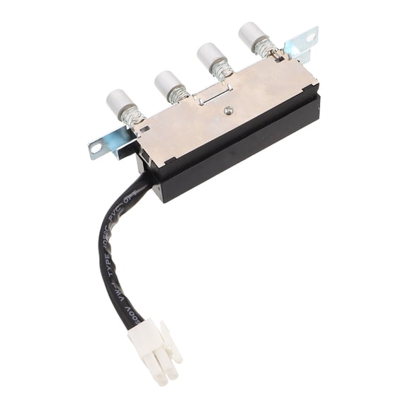 TABLZONE Push Button Panel Plated Silver Iron Plastic for Range Hood Fan and Light Control