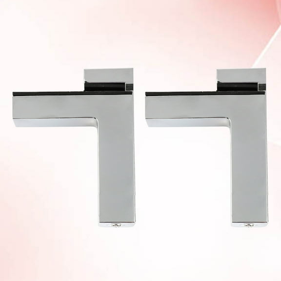 TABLZONE Glass and Wood Shelf Support Brackets, Adjustable Clamping Clamps for Home Use, 2 Pieces