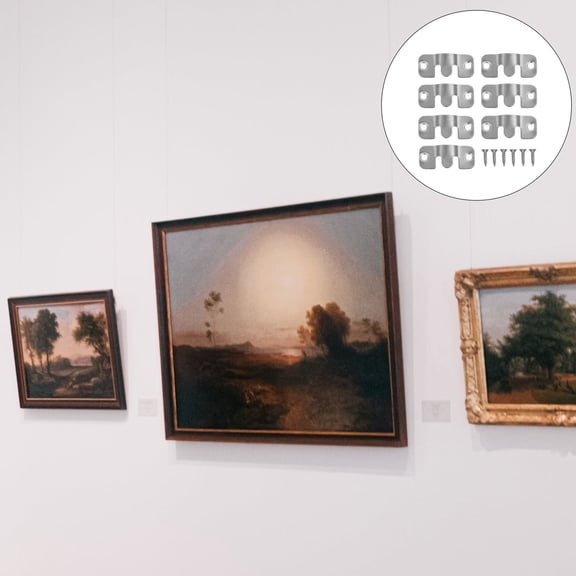 TABLZONE Flush Mount Bracket Stainless Steel for Hanging Objects, 10 Sets Wall Hooks