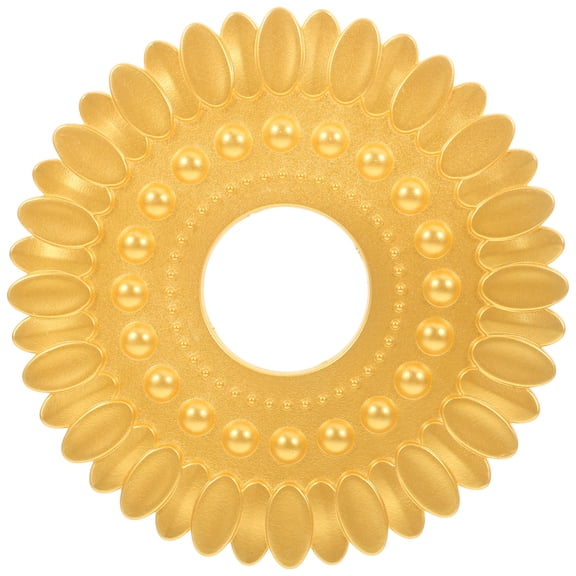 TABLZONE Easy Install Ceiling Medallion Golden Finish with Traditional European Design for Indoor Use