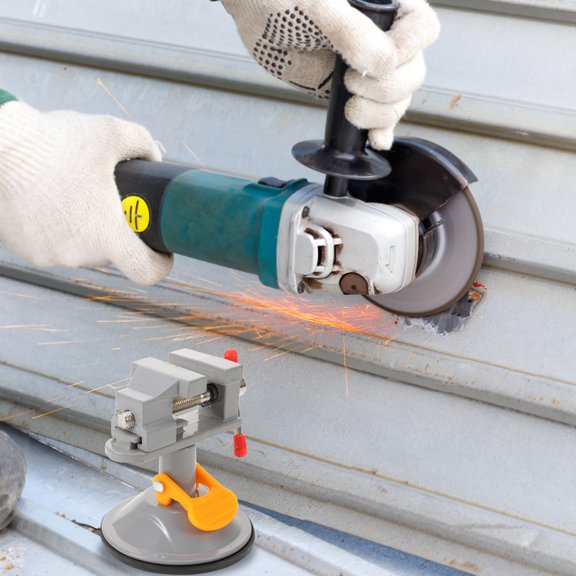 TABLZONE Easy Install Clamp on Bench Vise with Swivel Base for Home Workshop and Professional Use