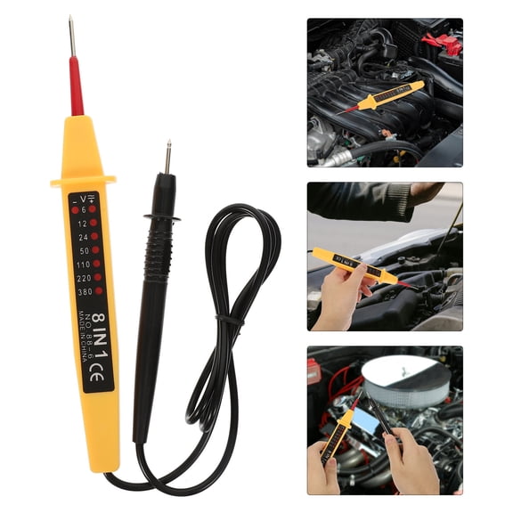 TABLZONE Professional Car Voltage Tester Tool Electric Circuit Detector with Plastic and Copper Parts, Assorted Colors
