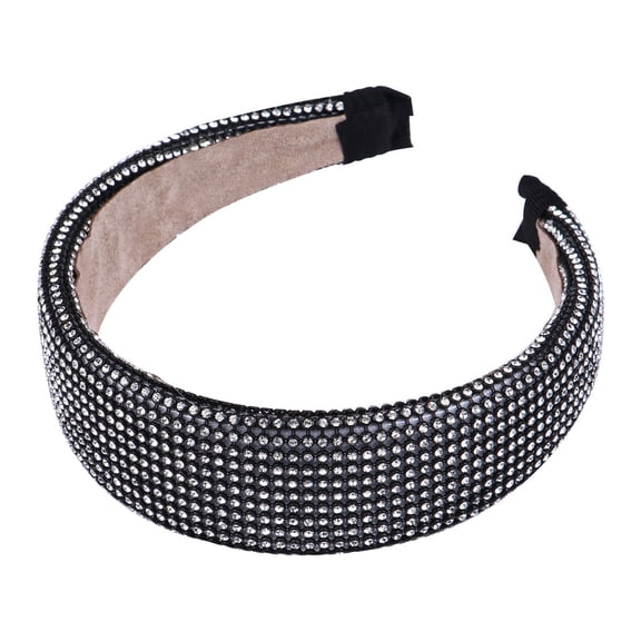 TABLZONE Breathable Comfortable Black Rhinestone Headband for Stylish Outfits