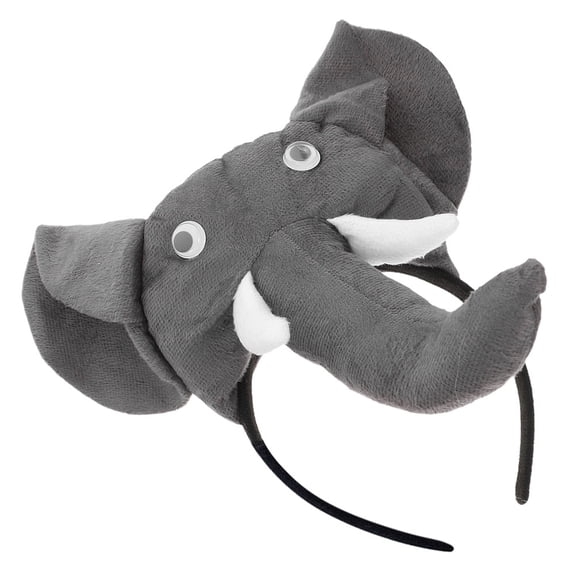 TABLZONE Soft Plush Elephant Headband Comfortable Fit for Themed Events and Costume Parties