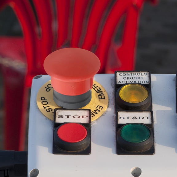 TABLZONE Red Mushroom Emergency Stop Button with Compact Design for Practical Industrial and Safety Applications