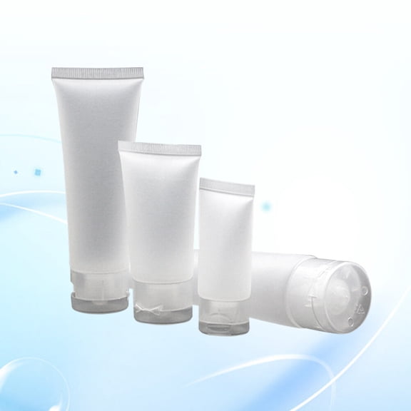 TABLZONE Empty Cosmetics Dispenser Travel Bottle DIY Makeup Container White 4pcs
