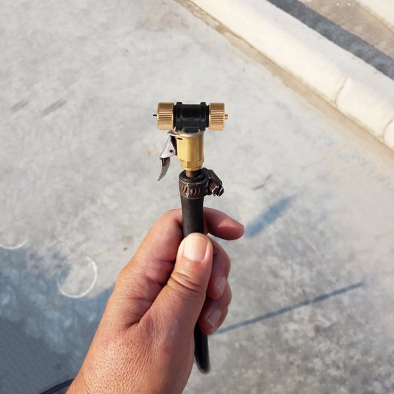 TABLZONE Essential Dual Head Tire Valve Nozzle for Fast Inflation and Easy Connection
