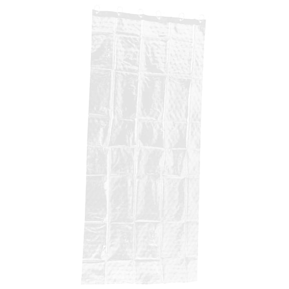 TABLZONE White Eva Shower Curtain with 3D Mosaic Design Decorative Bathroom Partition