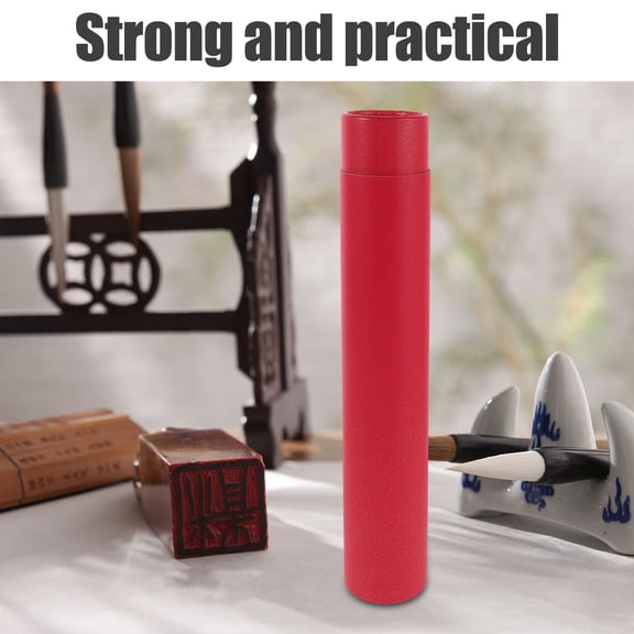 TABLZONE Red Adjustable Document Storage Tube for Maps, Posters, Drawings, and Large Paper Storage