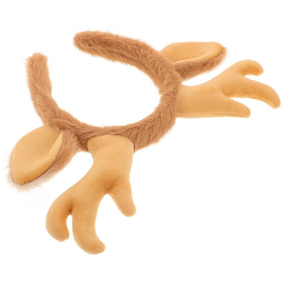 TABLZONE Soft Plush Reindeer Antlers Headband Christmas Deer Ears Headpiece Elastic Fit