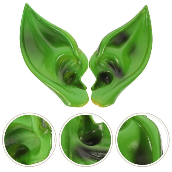 TABLZONE Fairy Elf Ears Prop for Party and Cosplay with Comfortable Material Green Color Fits Most Skin Types