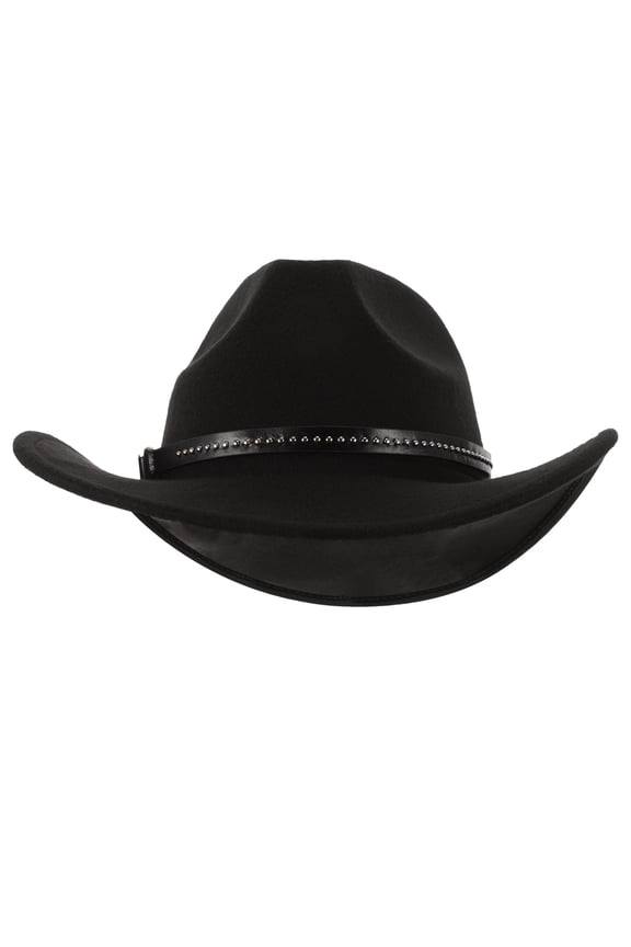 1Pack Cowboy Hat Woman Black Chinlon Sun Protection Autumn Winter