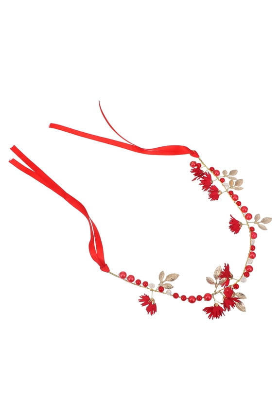 Flexible Red Hair Vine Bridal Headpiece Wedding Hair Jewelry Elegant Design