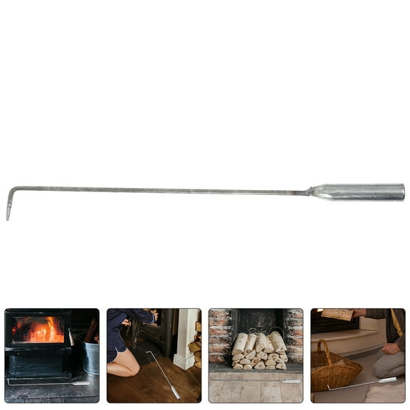 TABLZONE Steel Fireplace Tongs with Hook Design for Indoor and Outdoor Fire Pits