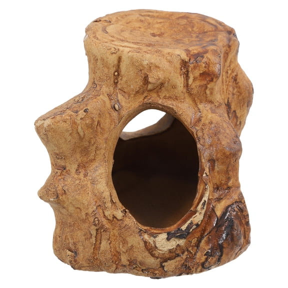 TABLZONE Ceramic Betta Fish Hideout Brown Aquarium Cave Natural Fish Tank Decoration